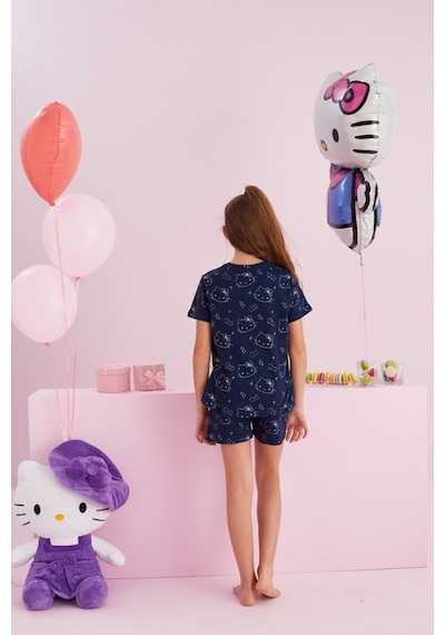 Siyah İnci Lisanslı %100 Pamuk Çok Renkli Bisklet Yaka Şort Pijama Takım Hk105 Lacivert Siyah İnci Lisanslı %100 Pamuk Çok Renkli Bisklet Yaka Şort Pijama Takım Hk105 Lacivert