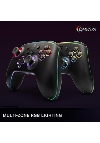 Switch 2 Kablosuz Oyun Kolu Lisanslı Lumectra Enhanced Siyah Powera
