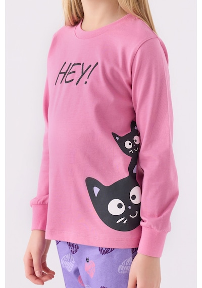 Rolypoly Kız Çocuk Pembe Pijama Takımı Rp3466-c-v2 Pembe