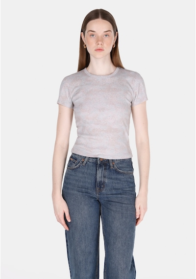 Colin's Colins Slim Fit Yuvarlak Yaka Baskılı Kadın Pembe Kısa Kol Tişört Cl1073142 Q1.v2 Dup Pembe