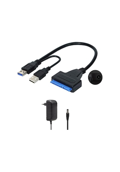 Usb 3.0 2.5 3.5 İnç Sata Ssd Hdd Hard Disk Çevirici Dönüştürücü + Adaptör
