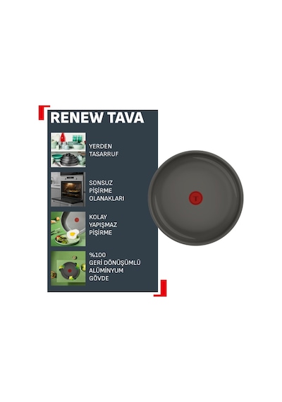 Tefal Renew Ceram Tava - 28 Cm 001 Siyah