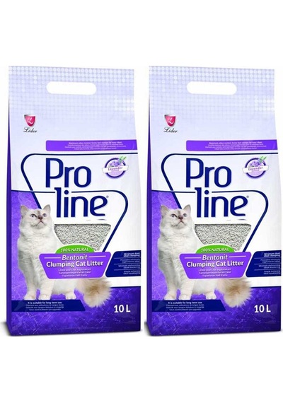 Pro Line Lavanta Kokulu Kalın Bentonit Kedi Kumu 2 x 10 L