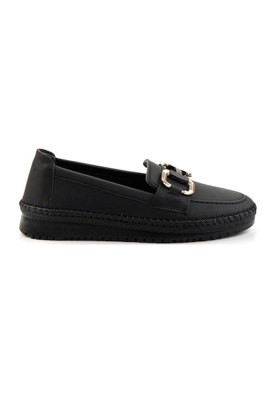 Bambi Siyah Kadın Loafer Ayakkabı K01536194009 Siyah