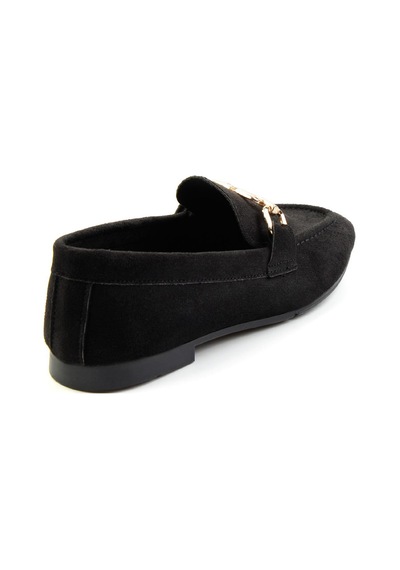 Bambi Siyah Kadın Loafer Ayakkabı K01503727102 Siyah