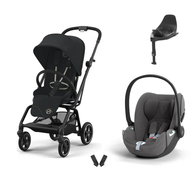 Eezy S Twist+2 Travel Sistem Magic Black & Cloud T Plus Bazalı Mirage Grey