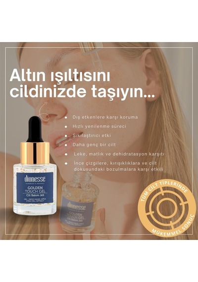 Dionesse Cilt Yenileyici 24k Altın Yüz Serumu 20 Ml - Kırışıklık Karşıtı, Cilt Yenileyici, Kök Hücre Sku: Smg8690010479976