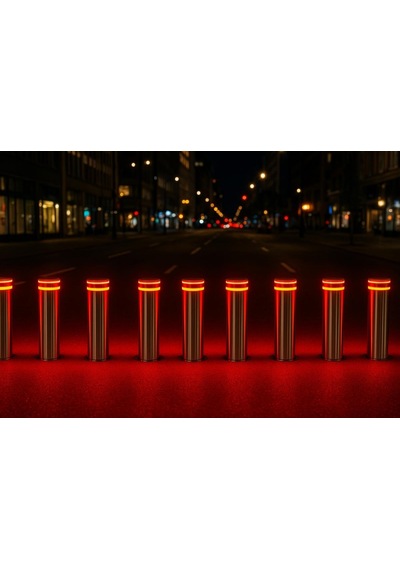 Perkotek Mb10 Hidrolik Mantar Bariyer Seti 3 Lü Otomatik Road Blocker Yüksek Güvenlik Bollard