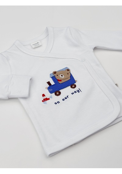 Sezgibaby 3lü Erkek Bebek Zıbın Seti Mavi