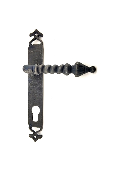 Antika Tarz Dekoratif Pirinç Burma Yale Kapı Kolu - 247x35 Mm, Oksit