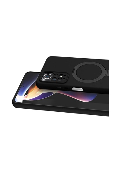 Gld-spt- Newface Xiaomi Redmi Note 12 Pro 4g Regal Magsafe Standlı Kapak - Siyah