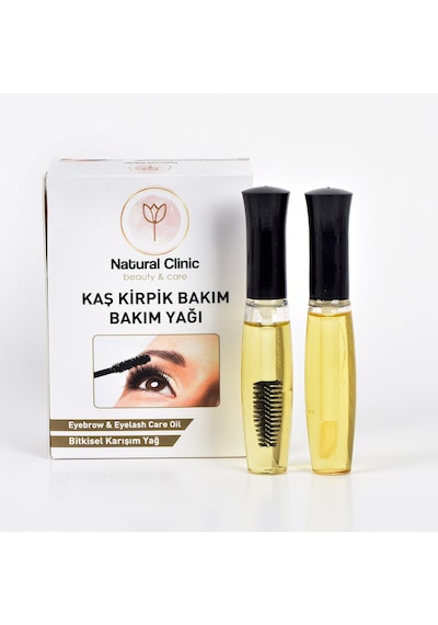 Natural Clinic Kaş Kirpik Bakım Yağı 10 ML + Doğal E Vitaminli Argan Yağı 10 ML