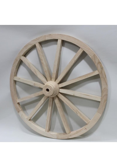Otantik Çarşı Ahşap At Arabası Tekeri 90 Cm