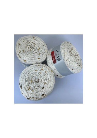 Pullu Örgü Ipi 305 Krem Cotton-pamuk Ince Pullu Örgü Ipi % 75 Pamuk 100 Gr 310 M D'ior 1 Adet