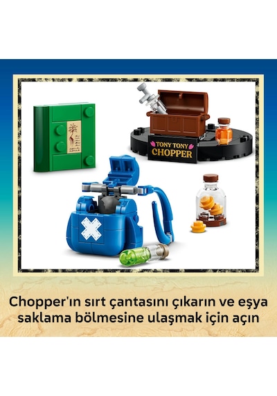 LEGO® ONE PIECE Tony Tony Chopper 75643 - 9 Yaş ve Üzeri Çocuklar için Aksesuarlar İçeren Yaratıcı Oyuncak Yapım Seti (577 Parça)