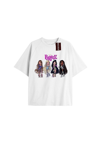 Tarzsokak Y2k Bratz Oversize Kod Bratz8 Beyaz