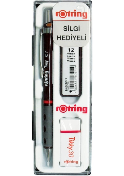 Rotring Tikky Mekanik Versatil Kurşun Kalem Seti 0.7 MM Siyah
