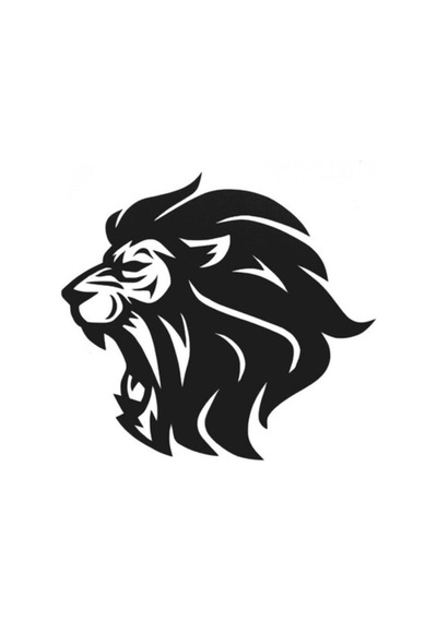 Aslan Tasarımlı Oto Sticker Siyah 30 25 Cm