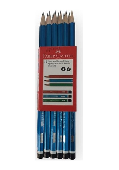 Faber Castell Löşeli Mercanlı Kurşun Kalem 12'li Paket Çok Renkli