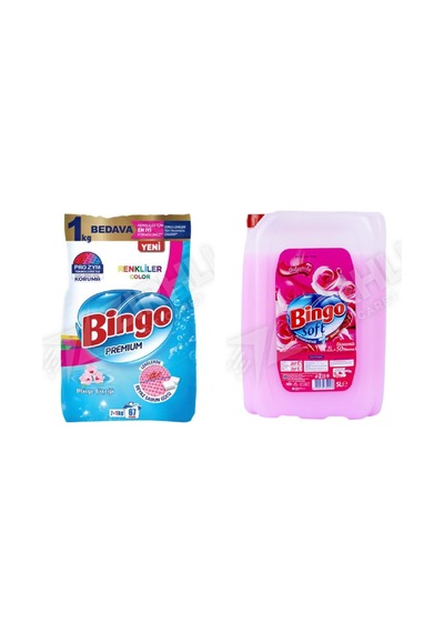 Bingo Renkliler Toz 8 Kg + Yumuşatıcı Soft 5 L2'li Set Diğer