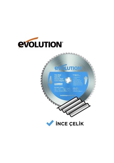 Evolution T355tct-90cs İnce Çelik Daire Testere Bıçağı, 355mm