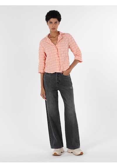 Colin's Regular Fit Shirt Neck Turuncu Kadın Uzun Kol Gömlek CL1058824_Q1.V2_ORA Turuncu
