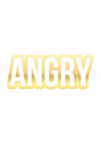 Angry Araba Sticker 17x17 Cm Gold