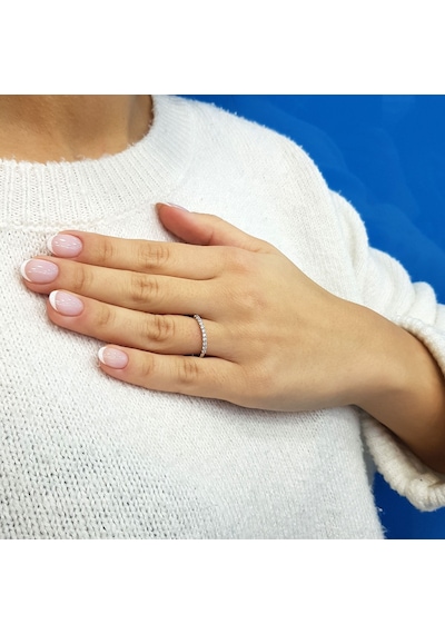 Lova 0,18 Karat Pırlanta Yarımtur Yüzük - 1040218