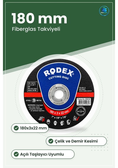 Daire Testere Bıçağı Metal Kesici Disk 180x3x22 Mm Açılı Taşlayıc