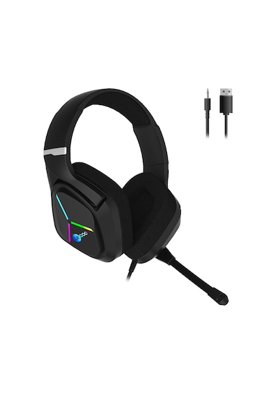 Lecoo HT406 3.5mm Jack + USB Kablolu RGB Kulak Üstü Gaming Kulaklık