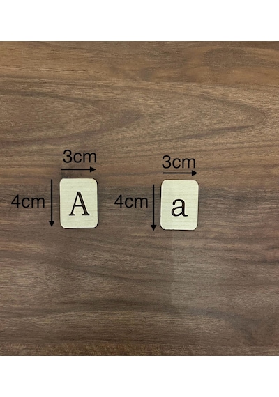 Montessori Ahşap Kart Harfleri