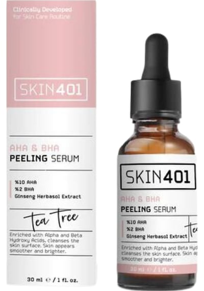 Skin401 Aha-Bha Canlandırıcı ve Cilt Tonu Eşitleyici Yüz Peeling Serum 30 ML