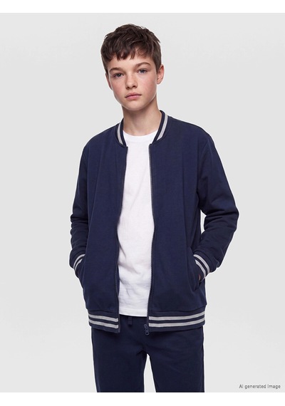 Lc Waikiki Lcw Kids Lacivert Basic Uzun Kollu Erkek Çocuk Hırka Dark Navy