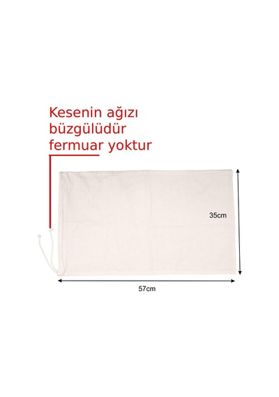 Bakliyat Ham Bez Saklama Kesesi Büzgülü Ürün Yüzde Yüz Pamuk Kotondur 57x35 Santim Hacim 6 Kilo Çok Renkli