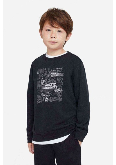 Tshirthane Arctic Monkeys Songs Baskılı Unisex Çocuk Siyah Sweatshirt