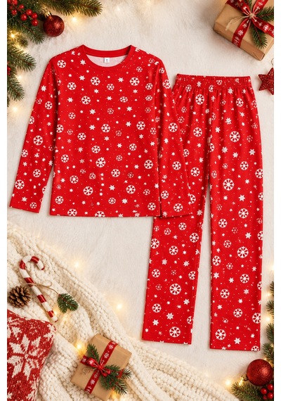 Genel Markalar Kadın Kırmızı Yılbaşı Pijama Takımı Kar Tanesi Desenli Ev Giyim Kırmızı Kırmızı Genel Markalar Kadın Kırmızı Yılbaşı Pijama Takımı Kar Tanesi Desenli Ev Giyim Kırmızı Kırmızı