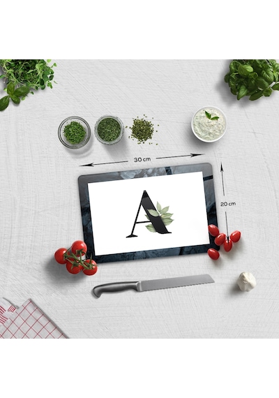 Decorita Cam Kesme Tahtası - Cam Kesme Tablası Harfli Tasarım A 20 CM x 30 CM