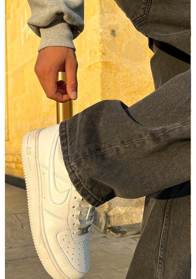Flaw Basic Kar Yıkama Baggy Jean Siyah Siyah