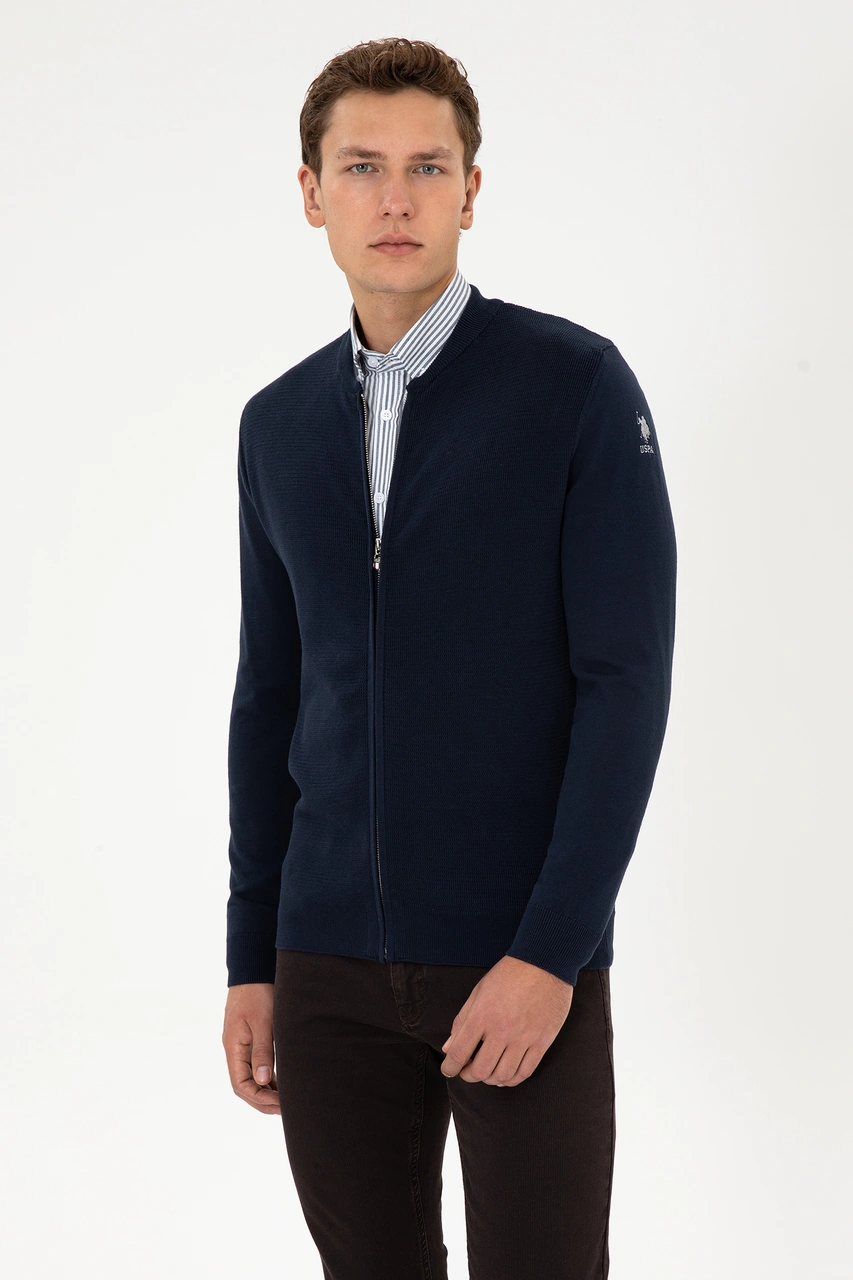U.s. Polo Assn. Erkek Lacivert Hırka Triko 50307813-vr033 Lacivert