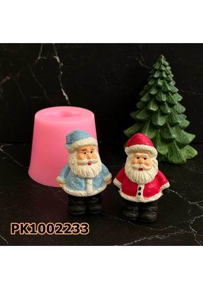 Pk1002233 - Silikon Kalıp Mum Kalıbı - Mini Noel Baba Renksiz