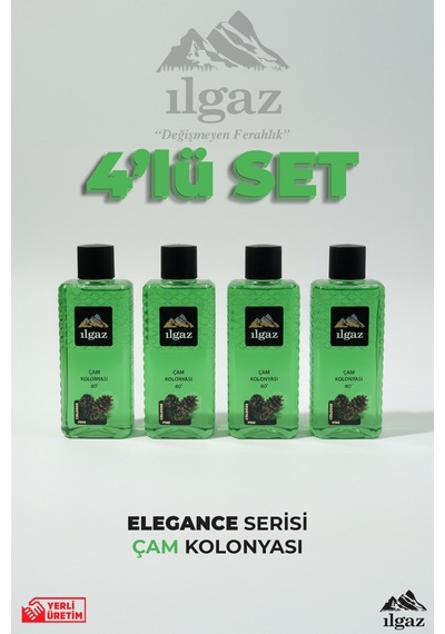 Ilgaz Çam Kolonyası 4'lü Set 80 Derece 400 Ml Elegance Series