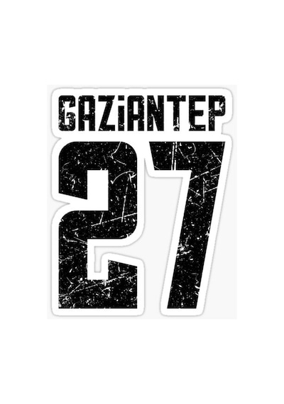 27 Gaziantep Sticker Yapıştırma Oto Etiket 17cm