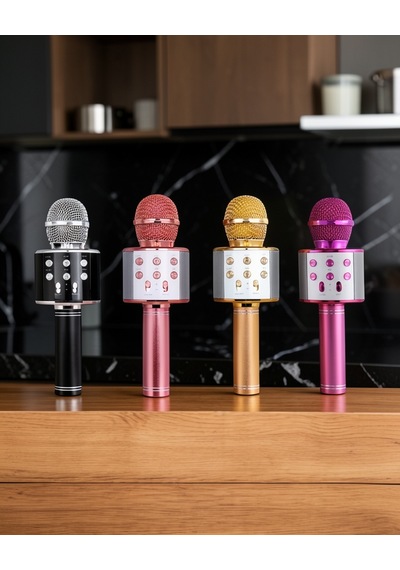 Şarjlı Karaoke Mikrofon Usb Bellek Destekli Uczkaraokemikrofon4