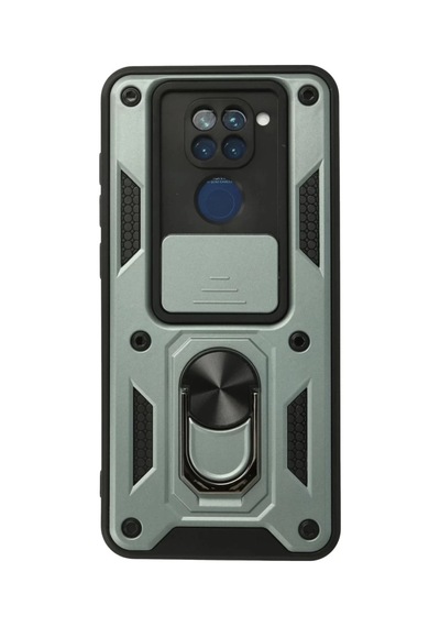 Xiaomi Redmi Note 9 Uyumlu Kılıf Pars Lens Yüzüklü Silikon - Yeşil