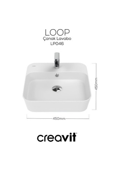 Kare Delikli Lavabo, 45 Cm Ebatında 508 Yeşil