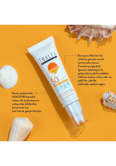 Thalia Günlük Nemlendirici Yüz Güneş Kremi SPF50+ 50 ML