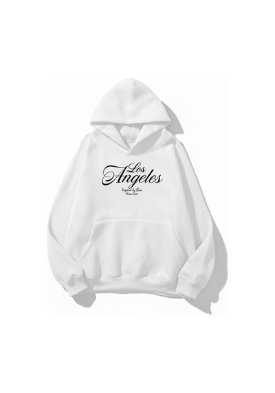 Uyguntarz Unisex Yumuşak Dokulu San Francisco Since 1974 Baskılı Tasarım Oversize 3 İplik Hoodie Sweatshirt beyaz