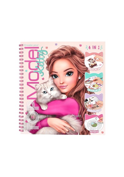 Depesche Topmodel Create Your Kitty 4'ü 1 Arada Boyama Aktivite Sticker Kitabı 92 Sayfa 14213