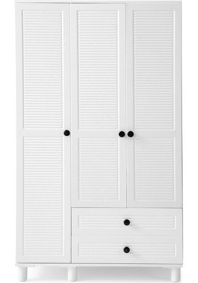 Finike Mdf 3 Kapaklı Dolap -beyaz