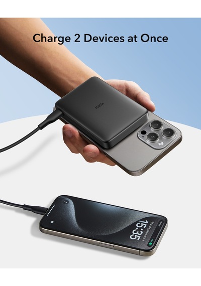 Halolock Qi2 10.000 Mah Magsafe Digital Powerbank Siyah BEYAZ